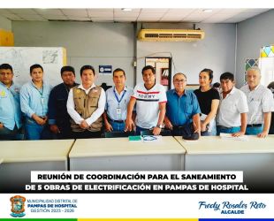 ✅ 𝐑𝐄𝐔𝐍𝐈𝐎́𝐍 𝐃𝐄 𝐂𝐎𝐎𝐑𝐃𝐈𝐍𝐀𝐂𝐈𝐎́𝐍 𝐏𝐀𝐑𝐀 𝐄𝐋 𝐒𝐀𝐍𝐄𝐀𝐌𝐈𝐄𝐍𝐓𝐎 𝐃𝐄 𝟓 𝐎𝐁𝐑𝐀𝐒 𝐄𝐍 𝐏𝐀𝐌𝐏𝐀𝐒 𝐃𝐄 𝐇𝐎𝐒𝐏𝐈𝐓𝐀𝐋 ✅